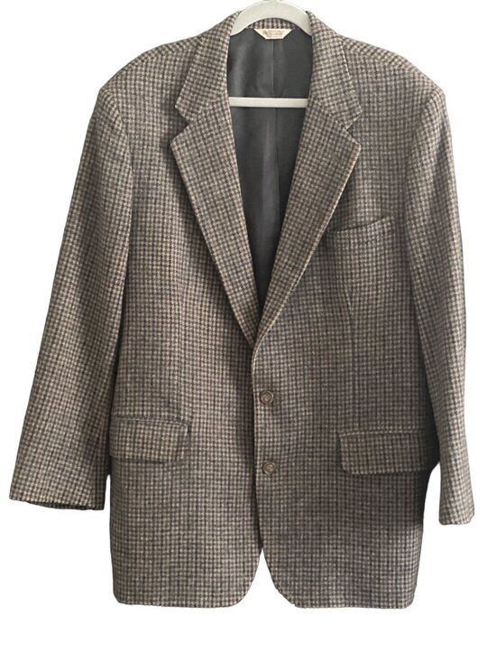 ASHBY & THORNTON Exclusively for APEX Other - HARRIS Tweed ASHBY THORNTON APEX WOOL Sport Coat Jacket Brown Lined Men 46 L USA